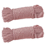 2 Pack DIY 32 feet 8 mm Diameter Soft Polyester Nylon Rope Solid Braided Twisted Nylon Decorative Ropes, 10m Durable and Strong