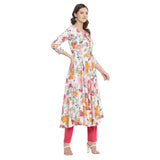 Tissu Women'S Rayon Multicolor Printed A-Line Kurta 2139_Multicolor_7Xl