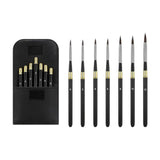 ZOOMELLA 7Pcs Travel Watercolor Brushes Artist Painting Brushes for Acrylics PaintingCrafts|Art Supplies|Painting Supplies|Artis