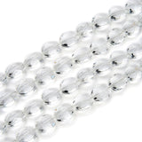 250pcs Czech 16mm Large Faceted Flat Oval Crystal Glass Beads Spacer Bulk Crystal Clear