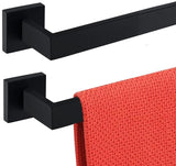 32 Inch Towel Bar 2 Pack for Bathrooms 12/16/24/28/32/36 Inch Stainless Steel 304 Matte Black Towel Holder Modern Square Towel R