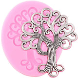 1pc Life Tree Embellishment Silicone Mold for DIY Soap Mould Gum Paste Candy Chocolate Fondant Mold Handmade Cupcake Cake Topper Decoration Pudding Ice Cube Crystal Jelly Shots Desserts