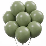 AFTERLOON Biodegradable Balloons 24 pcs Sage Green 12 Inch, Matte Color Thickened Extra Strong Latex Helium Float, Multicolor Co