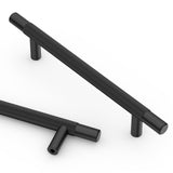Asidrama 10 Pack 5 Inch(128mm) Matte Black Knurled Kitchen Cabinet Handles, Cabinet Pulls Kitchen Cabinet Hardware for Cupboard