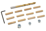 WEN JN014D 1/4Inch Wooden Doweling Kit with Drill Bit, Stop Collar, and Fluted Birch Wood Dowels