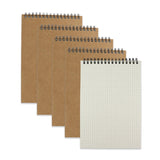 Aacehlh 4 Pack Graph Paper Notebook, A5 Top Wirebound Grid Spiral Notebook 5.8inch x 8.3inch,60 Sheets,5mm x 5mm Grid Paper,Grid Notep