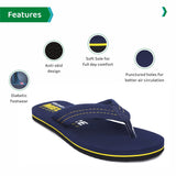 Ortho Joy Men'S Extra Soft Doctor Ortho Comfortable Medicare Slippers (Blue 8Uk),Blue,8,B09Q12Q9QN