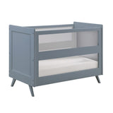 BreathableBaby Breathable Mesh 3-in-1 Convertible Crib (Toddler Bed Kit Sold Separately) - Steel Gray - Two Adjustable Mattress