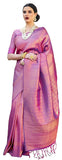 Pujia Mills Womens Kanjivaram Pure Banarasi Silk Saree Kanchipuram Saree (New kumbhi Saree Purple)