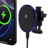15W Magnetic Wireless Car Charger, MagSafe Car Mount Charger Fast Air Vent Car Phone Holder Charge r for iPhone 16e 16 Pro 16 15