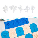 Xaekicr Polymer Clay Molds - 5PCS Botanical Texture Stamps with Flower & Leaf Patterns, Clay Cutters and Tools for Polymer Clay