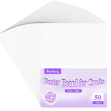 Joyberg 50 Pack Poster Board, 11in x 14in White Poster Boards, Posterboard, Poster Board Paper for Crafts, DIY, Drawing