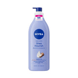 NIVEA Shea Nourish Body Lotion for Dry Skin with Hyaluronic Acid, Shea Butter and Deep Nourishing Serum, 48-Hour Body Moisturize