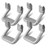DNA MOTORING 2 Pair Aluminum Side Hoop Steps Universal Side Step Compatible with Chevy GMC Dodge Pickup Trucks SUVs, 11 L x 6 H