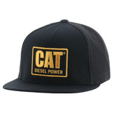Caterpillar Mens Diesel Power Flat Bill Cap, Black, One Size