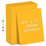 160 Sheets Cardstock Paper 8.5 x 11 Premium Weight 200gsm Orange Card Stock Paper Printing, Crafts, Invitations | Smooth Printer