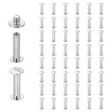 HARFINGTON 50set Chicago Screw M5 x 21mm 23mm Length Metal Phillips Nail Rivet Stud Screw Bolts Rivets Binding Post Screw for DI
