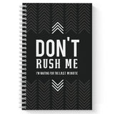 Softcover Last Minute 5.5 X 8.5 Snarky Spiral Notebook/Journal, 120 Checklist Pages, Durable Gloss Laminated Cover, White Wire
