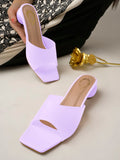 Shoetopia Clear Strap Solid Purple Block Heels For Women & Girls /Uk5,Purple,5,B0BZPTZLL8