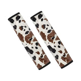 Coldinair Brown Cow Print Car Seat Belt Pads Seatbelt Covers,Soft Comfort Shoulder Seatbelt Pads Cover Seat Belt Cushion