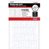 S.E.I 61 Pieces IronOn Letters: 1.5 Inch Sport White IronOn Letters for Clothing, Flock Letters for Jerseys, Uniforms & TShir