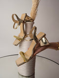 Shoetopia Women & Girls Glamorous Wide Fit Block Heeled Sandal/Heel-1229/Golden/Uk8-Eu41,Golden,8,B0BQF532J1