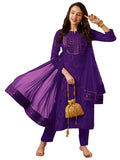 Anni Designer Women'S Rayon Viscose Printed Straight Kurta With Pant & Dupatta (Nov Begani_S_Begani_Small),Begani,S