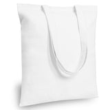 TOPDesign 12-Pack Economical 16x15 White Cotton Tote Bag, Lightweight Medium Reusable Grocery Shopping Cloth Bags, Suitable for