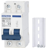 CHTAIXI DC Miniature Circuit Breaker, 2 Pole 1000V 63 Amp