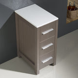 Fresca Bath Torino Bathroom Linen Side Cabinet, 12, Gray Oak