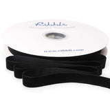 Ribbli Black Velvet Ribbon 5/8 Inches Continuous 25 Yard Spool Black Christmas Ribbon for Gift Wrapping Crafts Home Decor