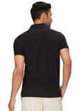 Xyxx Men'S Solid Regular Fit Shirt (Xy_Cr14_Polo Tshirt_1_Black