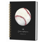 KDHTY Christian Baseball Kids Journals Notebook for Boys,Church Notes Prayer Boy Journal Notebook,Coach Hardcover Spiral Noteboo
