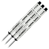 Schmidt P8126 Capless Rollerball, Black Ink, 3 Pack