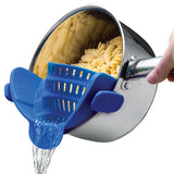 Kitchen Gizmo Snap N' Strain - Silicone Clip-On Strainer for Pots, Pans, and Bowls - Heat-Resistant Kitchen Gadgets, Essential C