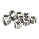HiPicco 10 Pcs Thread Adapter Sleeve Reducing Nut, M6 x 1 Male to M4 x 0.7 Female Thread Stainless Steel Repair Insert Nut Screw