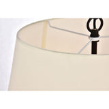 Elegant Lighting Ld6009D17 Maple 4 Light 17 Wide Pendant With A Fabric Shade, Black