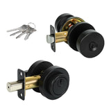 Matte Black Door Knob and Deadbolt Set,Single Cylinder Deadbolt Lock and Door Knob with Lock, Keyed Alike Door Locks for Front D