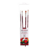Princeton Velvetouch Long Handle Set, 4 Brushes Professional Artist Brushes for Mixed Media, Acrylic, Oil.
