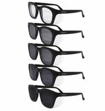 TITUS G12 Retro Style Safety Glasses Soft Folding Stainless Steel Mesh OR Color Matched Side Shield (Black Frame/Photochromic Le