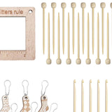 Merishopp 37 Pieces Knitting Stitch Marker Fixed Needles For Scarf Sweater Sewing Tool