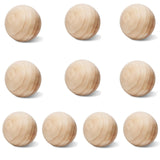 2 inch Wooden Balls, 10PCS Unfinished Round Wood Balls, 50mm Natural Wooden Balls for Crafts and DIY Decorative Projects