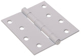 Hardware Essentials 851276 Residential Square Corner Door Hinges with Removable Pin White