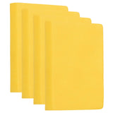 PATIKIL 4Pcs Leather Pocket Notebook 4x3inch A7 Hardcover Small Mini Yellow
