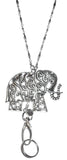 Elephant Women's Lanyard Strong Stainless Steel Chain, Trendy ID Badge Card Holder Teacher Nurse Cruise Keys Keychain Phone