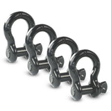 AYMMIC 1/2 D Ring Shackle,Bow Shackle with Screw Pin Clevis, 2 ton Working Load Limit,Tow Strap Hooks,for Most Vehicles with D-R