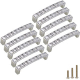 ESreake 10 Pack U Shape Crystal Glass Rhinestone Cabinet Pulls Knobs Handles,Modern Decorated Shiny Dresser Drawer Pulls Handles
