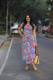 Gosriki Women'S Rayon Viscose Straight Printed Kurta With Pant (Vcm Peach-Gs_L_Peach_Large),Peach,,B0DWFJYRM1