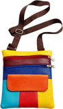 90 Degree 4 Pockets Leather Cross Body Sling Bag Zipper For Woman Teenage Girl Latest Stylish Travel Side Purse Handbag Organise