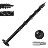 BNUOK Lag Screws #14 x 5 Inch, (2.5lb, 66pcs) Heavy Duty Construction Structural Exterior Wood Timber Screws, Torx Drive Washer